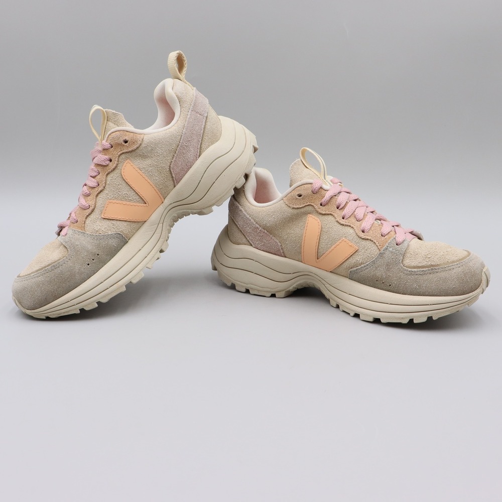 Veja Venturi Dune Almond Peach Suede Chunky Sneakers Womens Size US 6 EUR 37 - Picture 4 of 8
